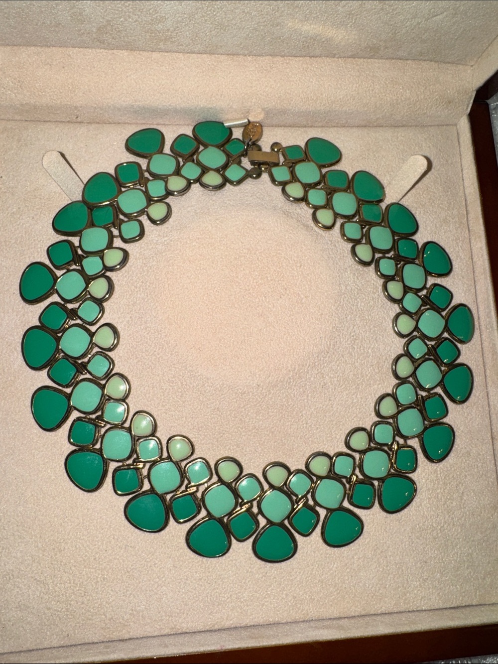 Cara New York Green Statement Collar Necklace - Women Jewelry Necklaces